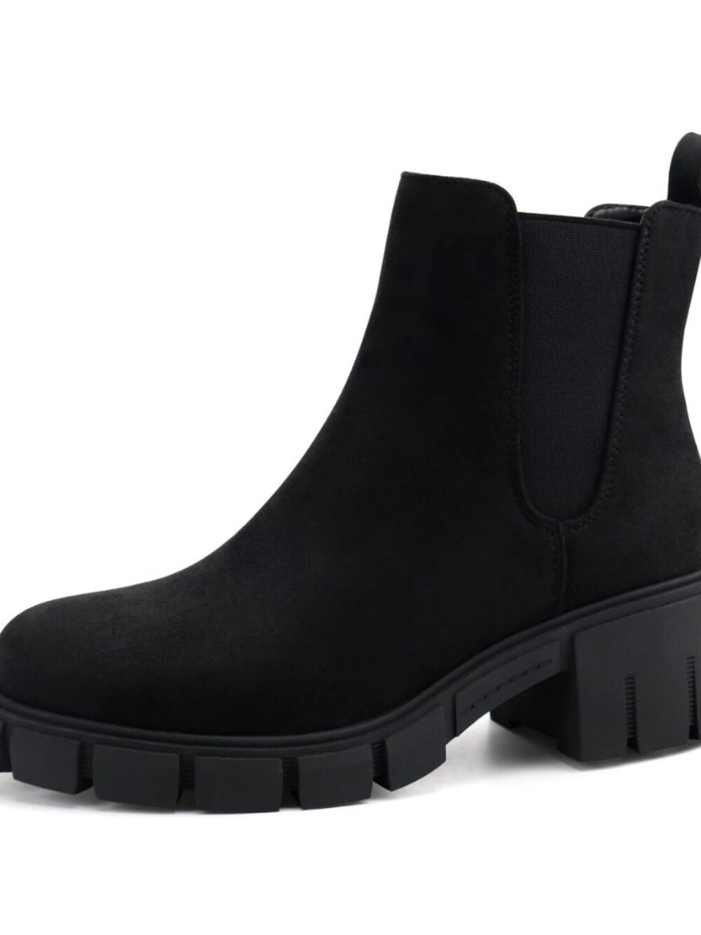 Women's Platform Chelsea Ankle Boots Chunky Heel